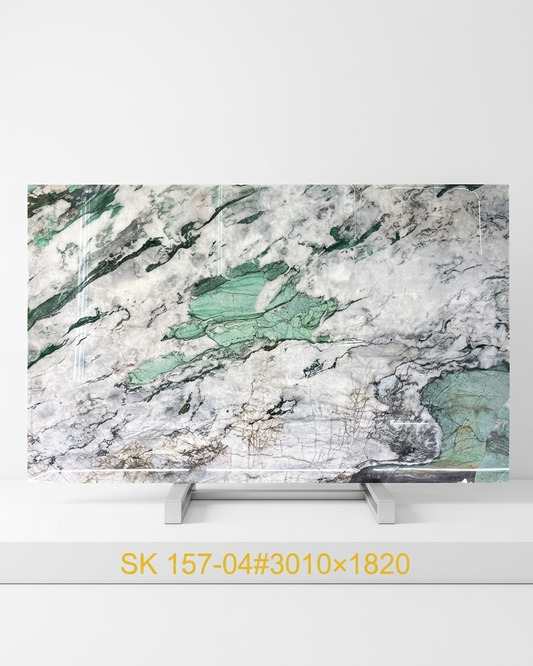 Grey White Marble Slab
