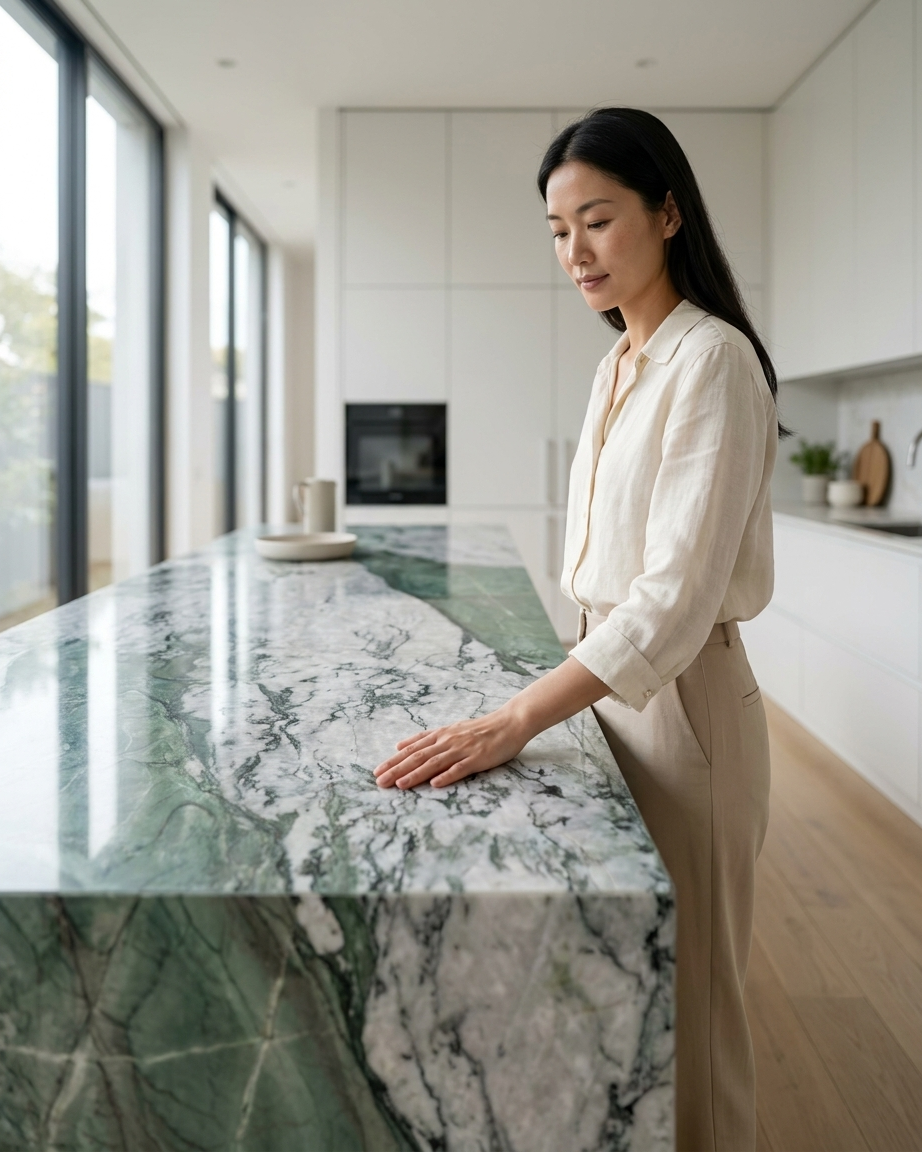 Forest Green Marble Slab